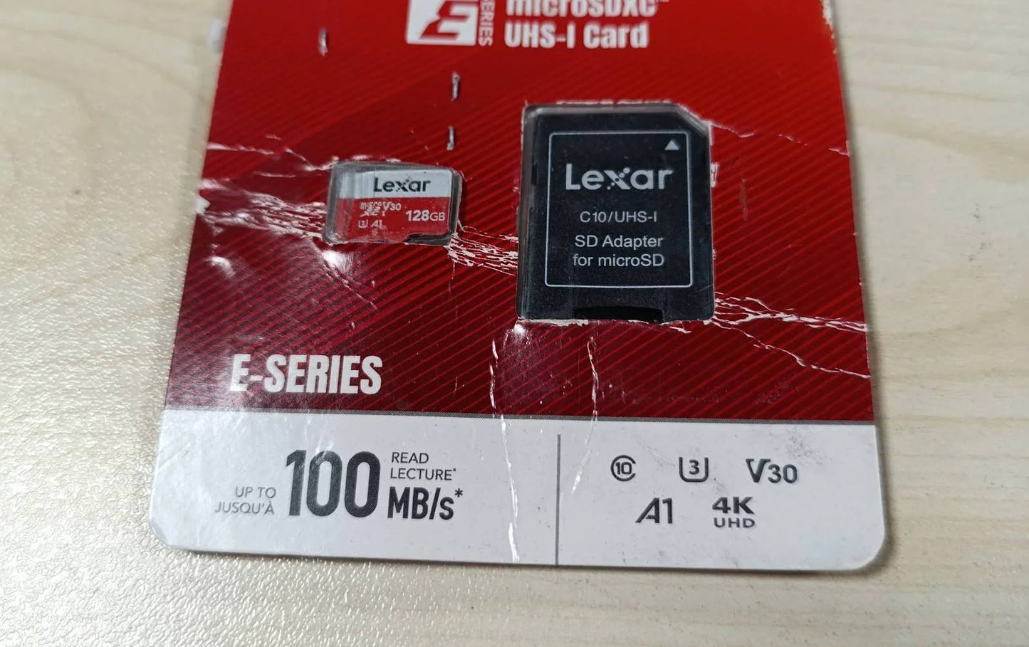 274047 - Lexar Kartë Micro SD 128GB me adaptor, Shpejtësi leximi deri në 100 MB/s, UHS-I, U3, A1, V30, C10, Kartë SD microSDXC 4K UHD për kamerë, Smartphone