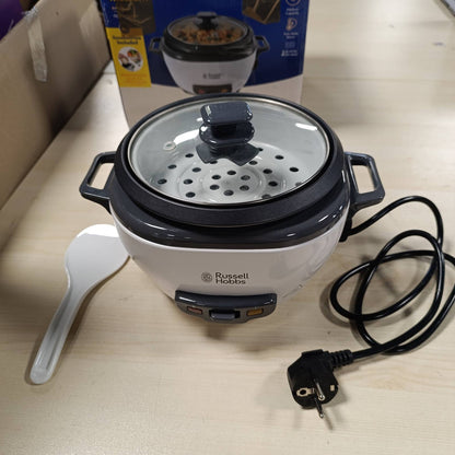277500 - RUSSELL HOBBS Tenxhere Orizi, 0.8L, 4 racione, ideale për perime/peshk, lugë orizi dhe gotë matëse të përfshira, 27030-56