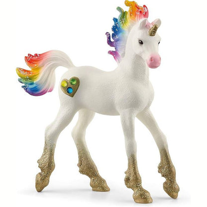 277585 - Schleich Bayala – Këlysh njëbrirëshi me ngjyra ylberi – Lodër shumëngjyrëshe njëbrirëshi për vajza dhe djem – Figurë kali fantastik për fëmijë mbi 5 vjeç
