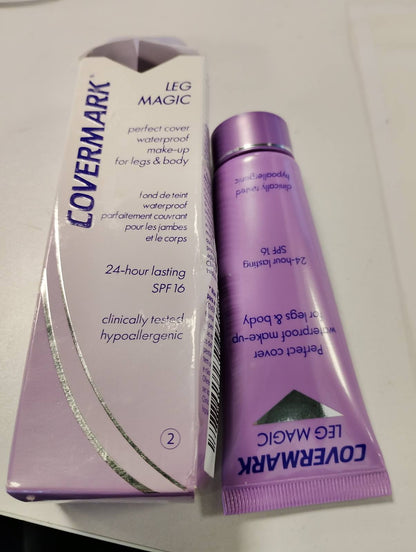 300663 - COVERMARK Korrektor për këmbë dhe trup Leg Magic, 50 ml, hipoalergjik, SPF 16, formulë hidratuese e papërshkueshme nga uji, ngjyra 02