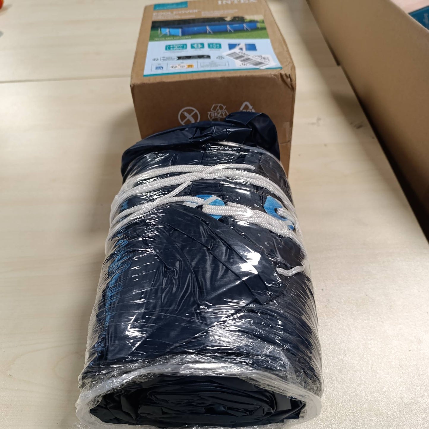 289033 - INTEX 28039 - Mbulesë pishine për pishina drejtkëndëshe, PVC, 450x220 cm, blu