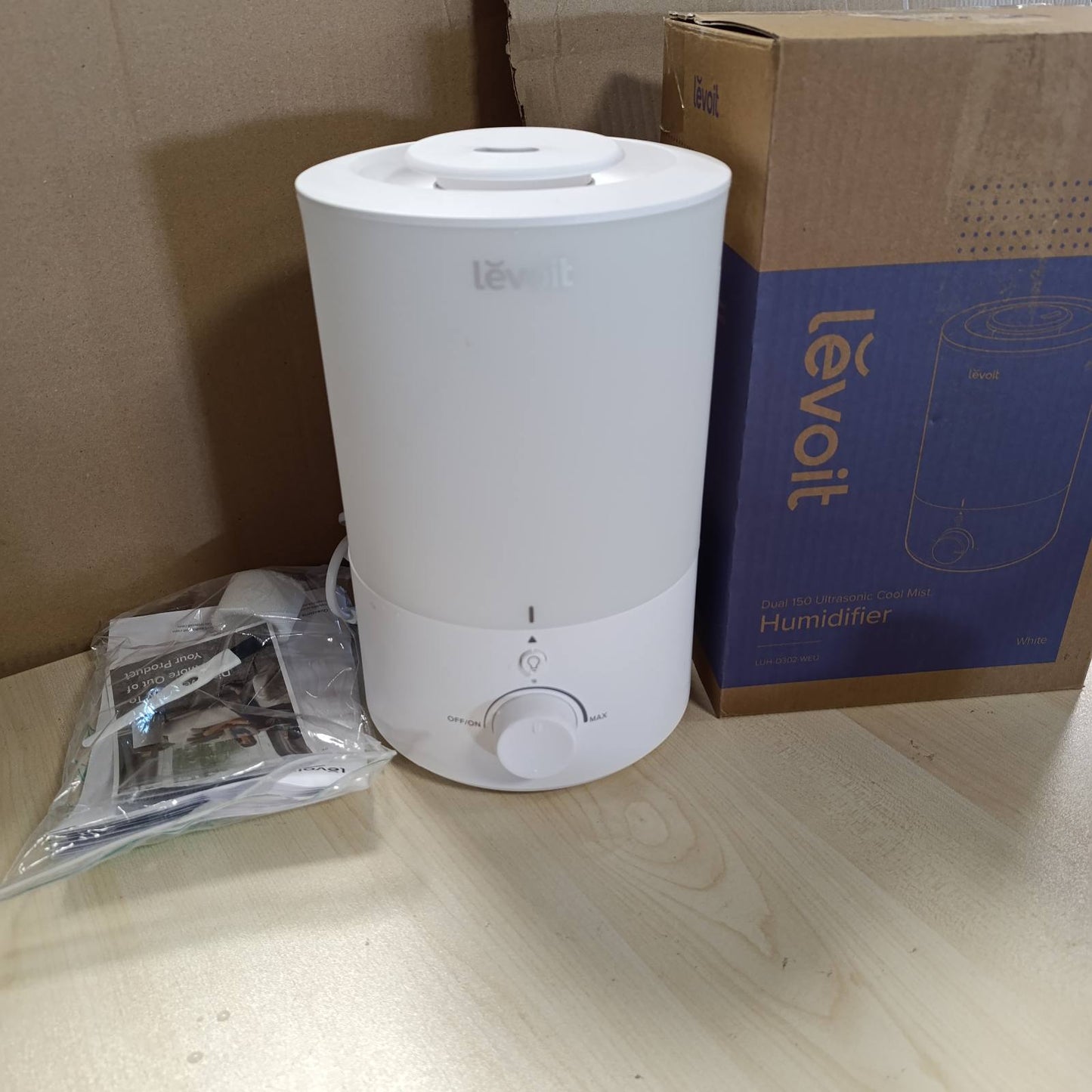 277408 - LEVOIT Lagështues dhome gjumi, 3 L, 25 dB, mjegull e ftohtë ultrasonike me mbushje nga sipër, fikje automatike, deri në 25 orë, e bardhë e ngrohtë