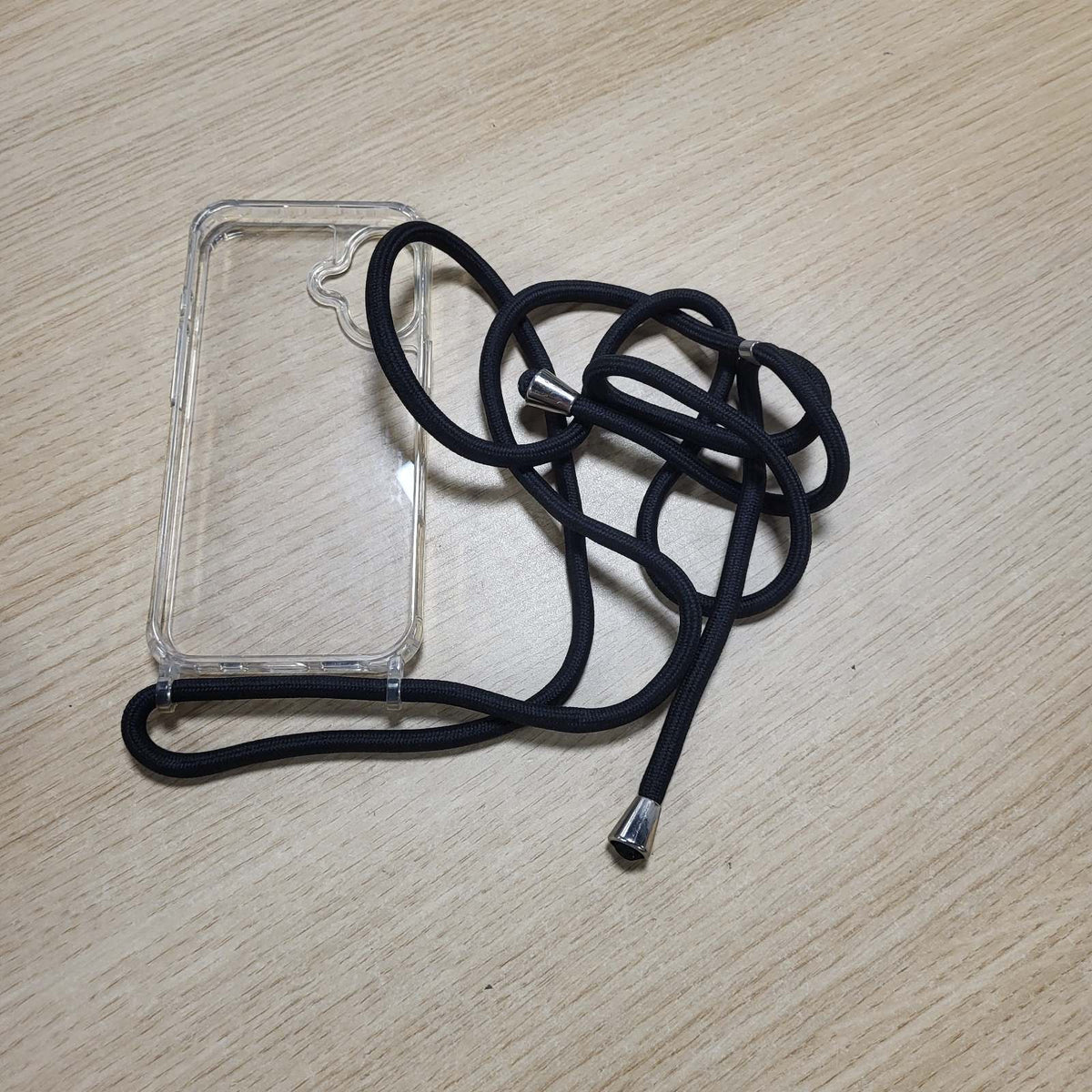 300194 - Nupcknn Mbrojtëse për iPhone 16 me litar, Mbrojtëse transparente kundër verdhimit, rezistente ndaj goditjeve me rrip të rregullueshëm për qafën, Mbrojtëse e plotë