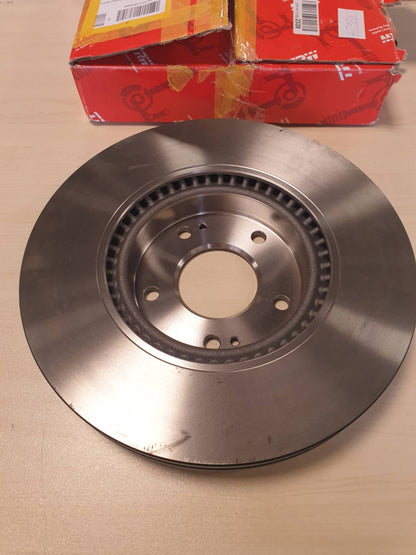 288627 - TRW 2x Disqe Frenash të Përparmë Ø300mm, Lartësia: 47.2mm, Trashësia: 28mm, Modeli i Bulonave - Ø: 114.3mm, I Ventiluar DF6108S, I pajtueshëm me KIA RIO III UB, HYUNDAI i40 CW VF
