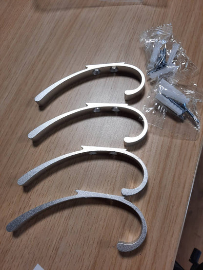 289366 - PDGROW Grepa për Rroba, Pako me 4, Grepa Muri Shumë të Forta, Grepa Peshqirësh për Shpim, Grepa Rrobash të Montuara në Mur, Grepa me Vidë Ideale për Banjo, Tualet, Kuzhinë, Zyrë (Argjend)