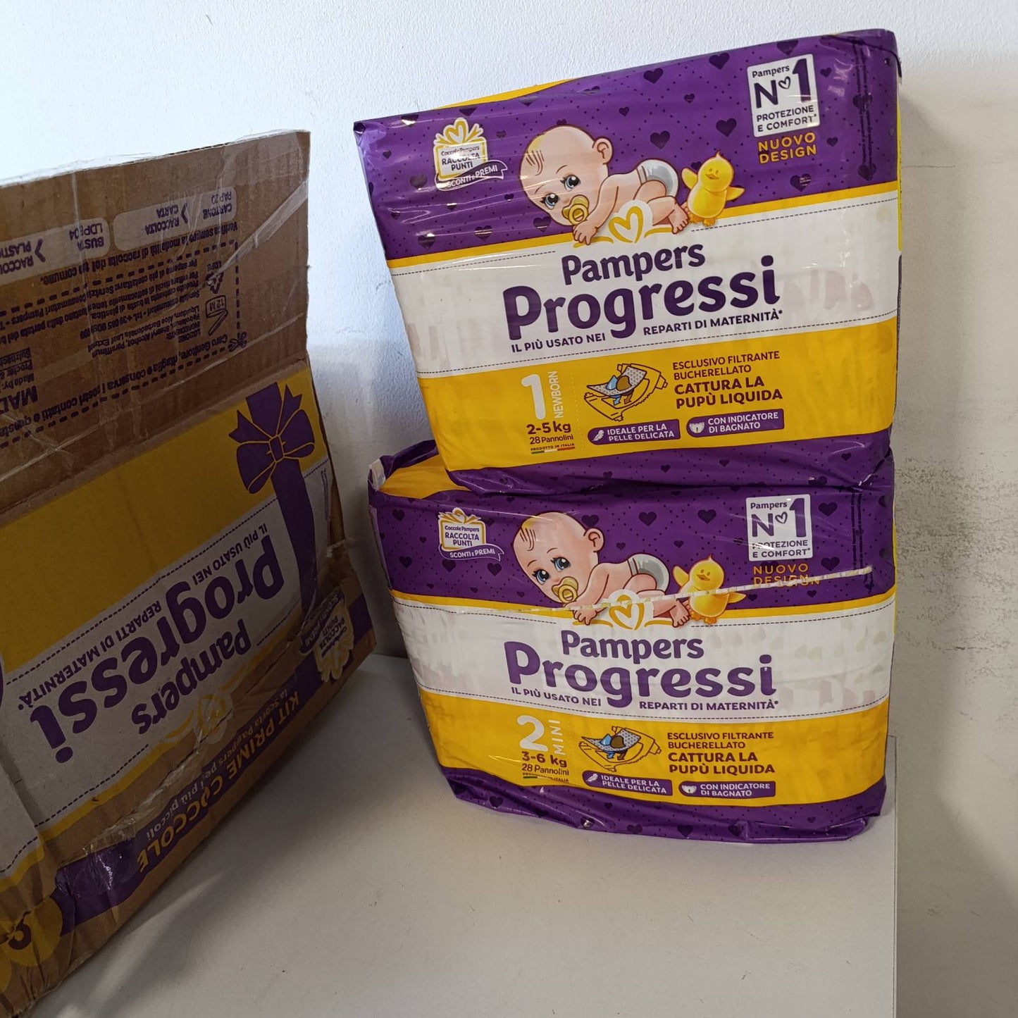 275180 - PAMPERS Pampers Progressi Madhësia 1 dhe 2, Ditët e Para, të Buta dhe të Ajrosura, me Tregues Lagështie, 84 Pelena për të Porsalindurit, mbrojtje delikate për të porsalindurit