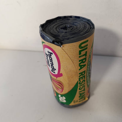 275991 - ÇANTË praktike, Qese mbeturinash ultra të forta, 30L x 15, me doreza rrëshqitëse, 100% plastikë e ricikluar