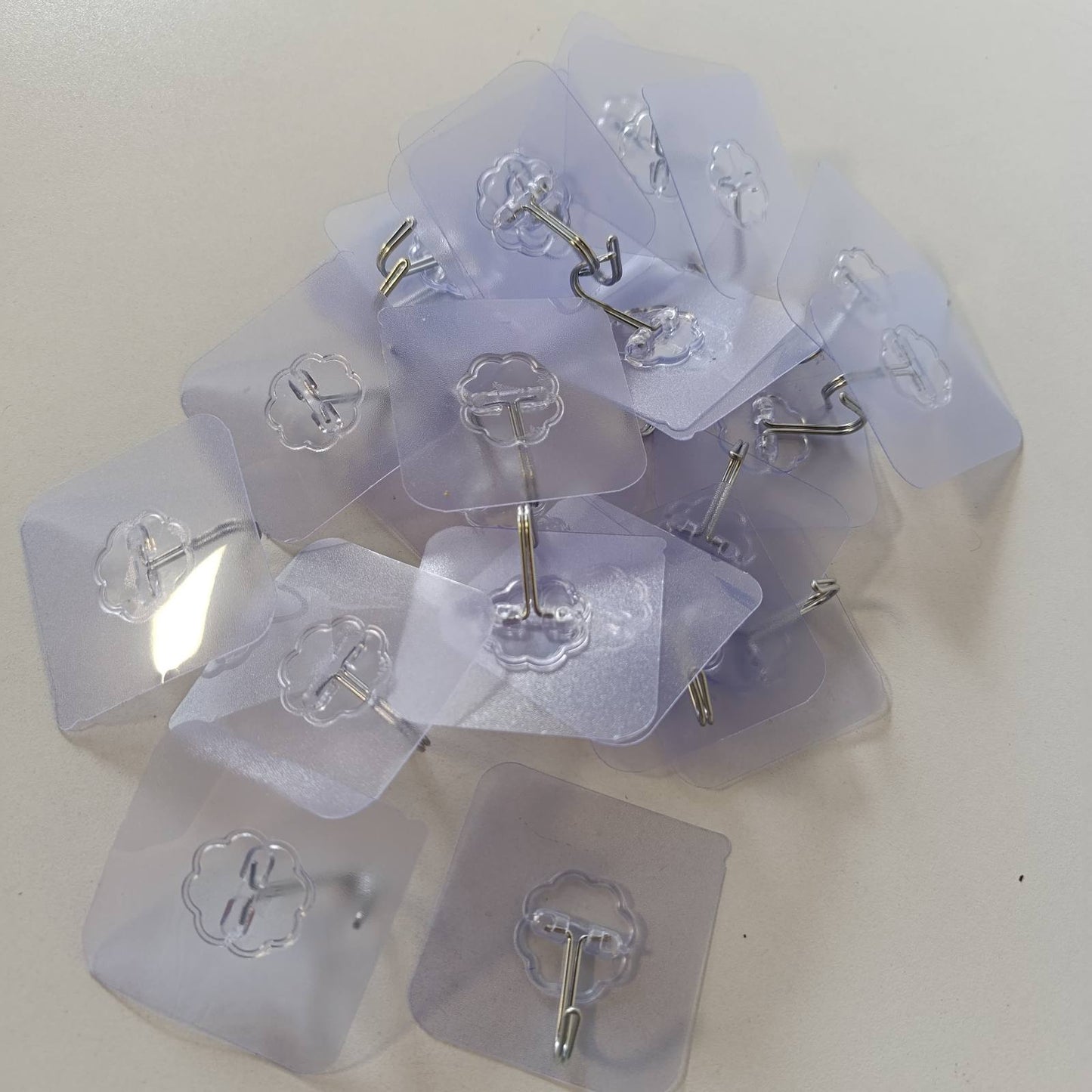 289362 - RHIMOOAY Grepa vetëngjitëse me 25 pjesë, Grepa ngjitëse jashtëzakonisht të forta, nuk kërkojnë shpim, Grepa vetëngjitëse për mur, Grepa ngjitëse transparente për varëse kuzhine, banjo, muri dhe tavani, Maks. 10 kg
