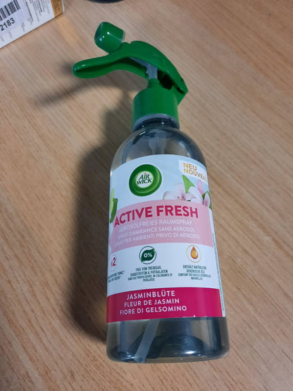 275988 - AIR WICK Active Fresh, sprej dhome pa aerosol, vajra esencialë natyralë, aromë: Lule jasemini, 237 ml