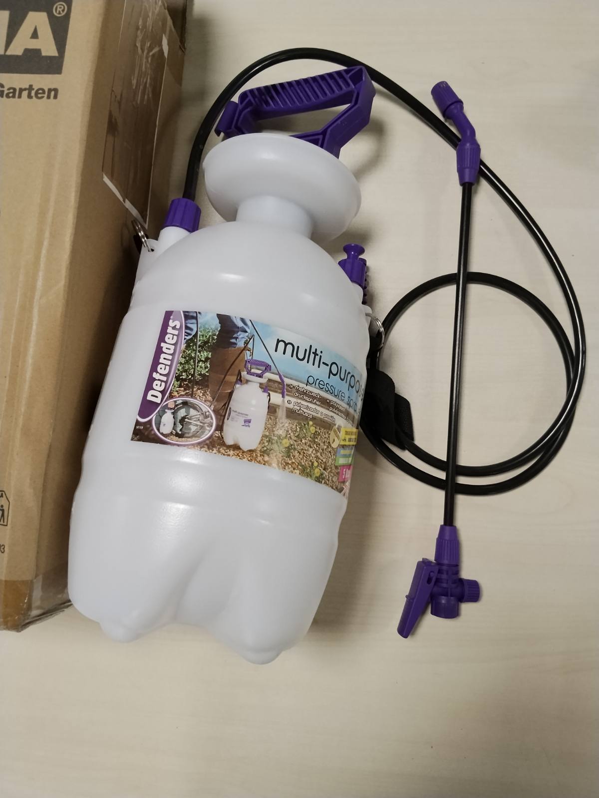 289146 - DEFENDERS STV095, spërkatës me pompë shumëfunksionale për kopsht 5L me rrip mbajtës (ideal për pesticide, fungicide, kundër barërave të këqija dhe pastrim)