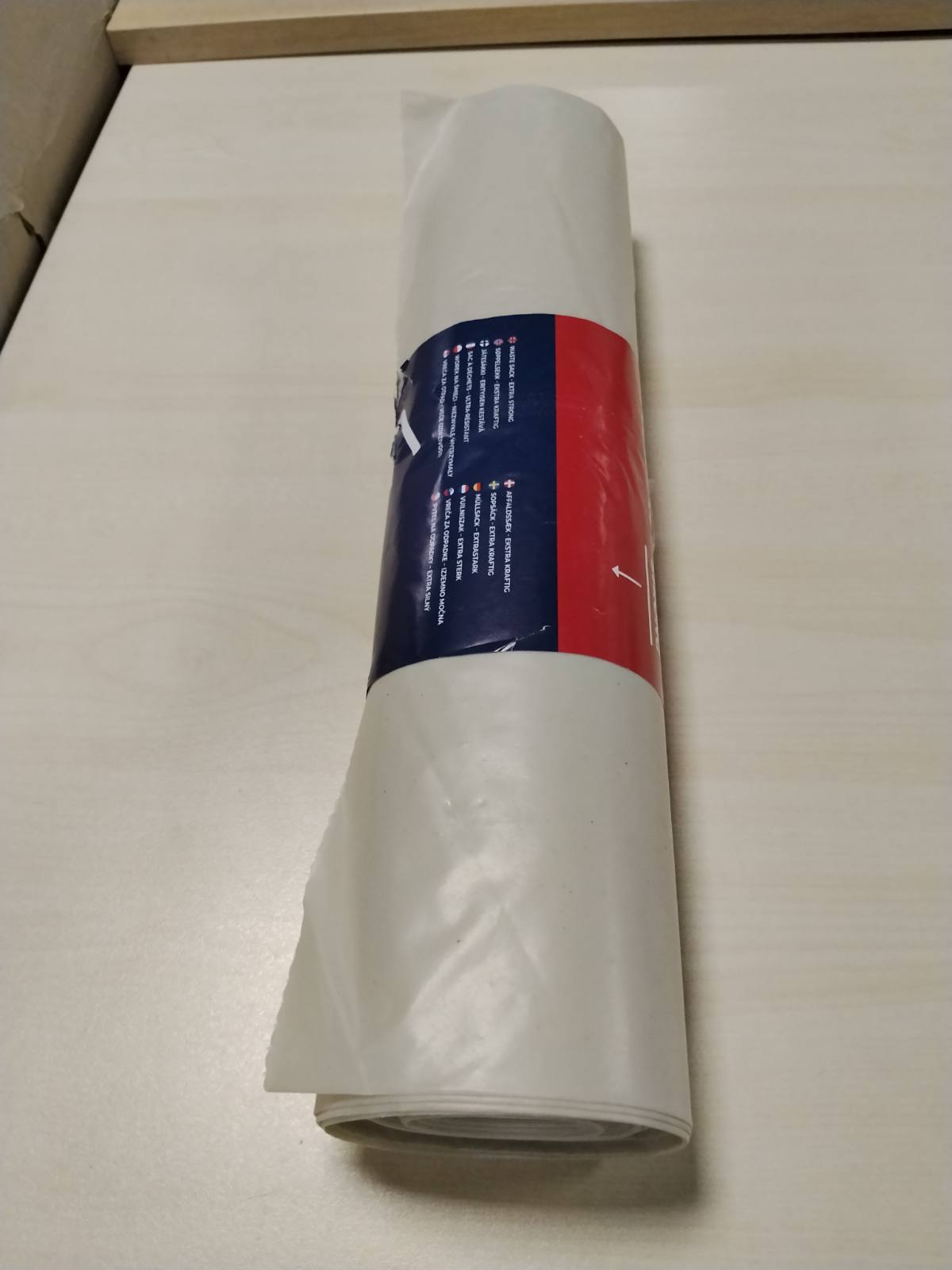 289106 - Qese Mbeturinash LDPE Shumë të Forta, Transparente, 870×1360 mm, 240 Litra, 10 qese për rrotull
