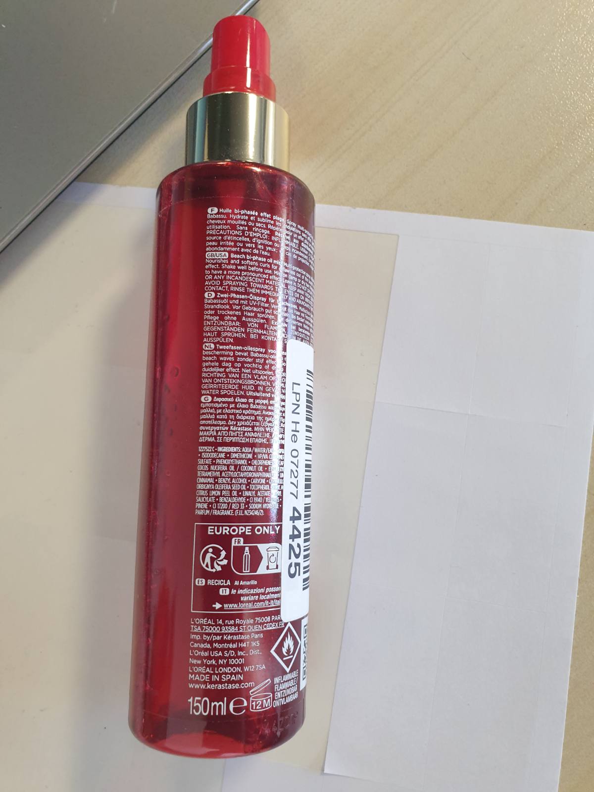 275235 - KÉRASTASE Vaj flokësh Soleil pa shpëlarje me mbrojtje nga rrezet UV, për të gjitha llojet e flokëve, Vaj sirene, 150 ml.