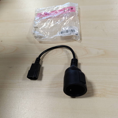 277258 - NANOCABLE 10.22.0901 – Kabllo Adaptori Energjie për UPS, C14 mashkull në CEE7 femër, 25 cm, i Zi