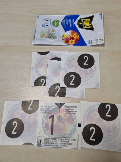 318755 - RAID ESSENTIALS Kurth për Mizat dhe Frutat, Ngjitëse për Dritare, Formë Lindjeje, 6 njësi