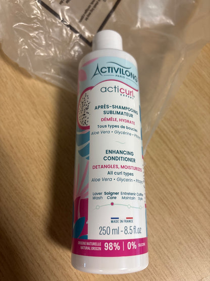 318138 - ACTIVILONG Balsam për Përmirësimin e Flokëve Acticurl Expert 250 ml - Të Gjitha Llojet e Kaçurrelave - 98% Përbërës me Derivim Natyral