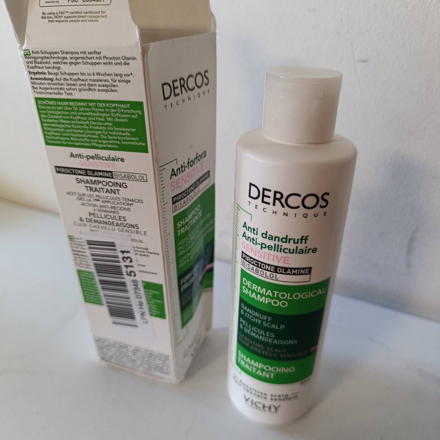 275540 - VICHY Dercos Shampo për trajtimin e zbokthit, Zbokth dhe Kruarje, Skalp i Ndjeshëm, 200ml