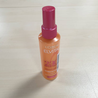 319073 - L'ORÉAL PARIS - Elvital Nxehtësi për Mbrojtje nga Nxehtësia, Sprej për flokë të gjatë dhe të drejtë, 150 ml, trajtim me vitamina dhe vaj ricini