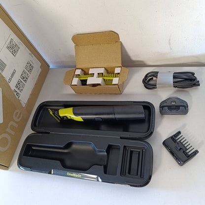 274965 - PHILIPS OneBlade 360 Fytyrë & Body Makinë Elektrike për Shkurtimin e Mjekrës, Rrojtore dhe Pastrues Trupi me Teknologji 360, Pajisje Shkurtimi 5-në-1 e Rregullueshme, 1 Kit Trupi, Çantë Udhëtimi, QP4631/65