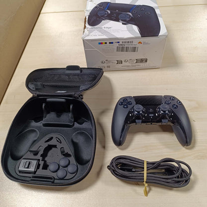 272644 - SONY PLAYSTATION, Kontrollues DualSense Edge 5, Pa Tel, Butona dhe Levë Drejtimi të Këmbyeshëm, Shkelësa të Rregullueshëm, Profile të Personalizueshme, I Përputhshëm me PS5/PC, Ngjyra: E Zezë