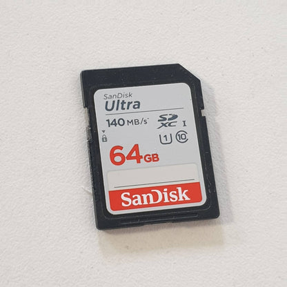 310136 - SANDISK Kartë memorie Ultra SDXC UHS-I 64 GB, për kamera kompakte, video Full HD, U1, C10, V10, shpejtësi leximi deri në 140 MB/s