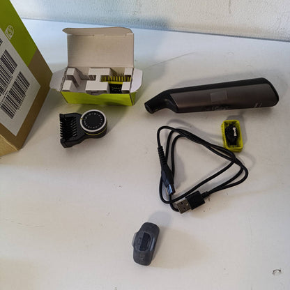 274992 - PHILIPS OneBlade Pro 360 për Fytyrën dhe Trupin - Makinë Elektrike Rroje, 2x 360 Tehe, Krehër Preciz, 2x Pajisje Shtesë, Çantë Udhëtimi, QP6552/30