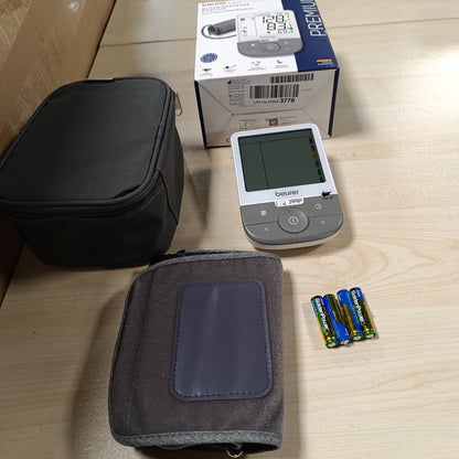 275075 - BEURER Monitor tensioni i gjakut BM 53 për krahun e sipërm, i prodhuar në Evropë, i validuar klinikisht, zbulim i AF, tregues rreziku, perimetër krahu, transferim të dhënash në Apple Health, gri-i bardhë