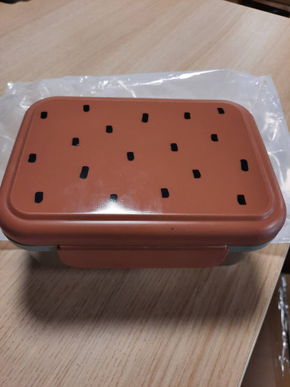 275515 - LÄSSIG - Kutia e drekës/kutia e mëngjesit për fëmijë prej çeliku inox - e qëndrueshme - për kopsht dhe shkollë - printime të lumtura - karamel