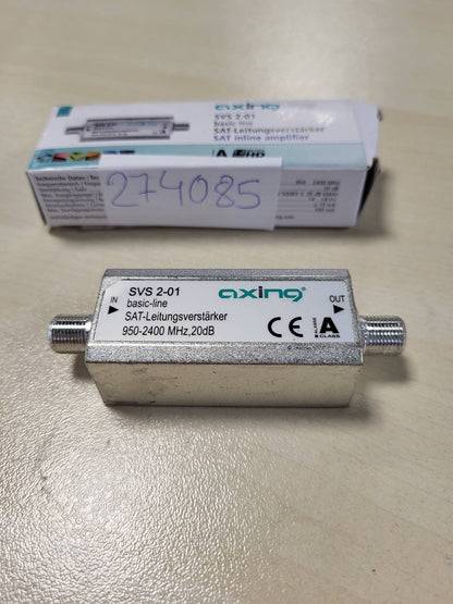 274085 - AXING Amplifikator Linjë Satelitor SVS 2-01 Inline Sat (20 dB, 950 - 2400 MHz)