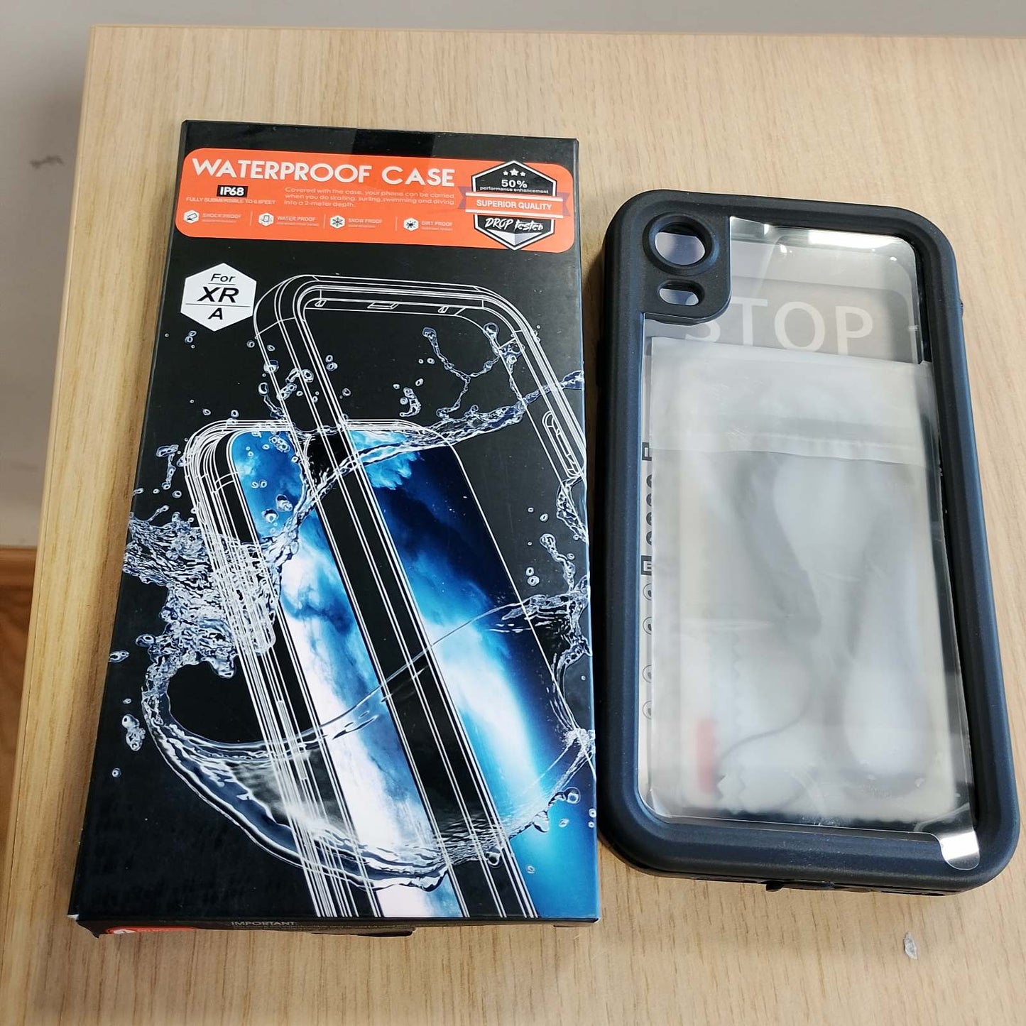 273937 - AICASE Mbrojtëse e papërshkueshme nga uji për iPhone XR, [E certifikuar IP68] Mbrojtëse 360° e papërshkueshme nga uji, Rezistent ndaj goditjeve, Rezistent ndaj pluhurit, Rezistent ndaj borës për iPhone XR 6.1", E zezë