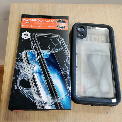 273937 - AICASE Mbrojtëse e papërshkueshme nga uji për iPhone XR, [E certifikuar IP68] Mbrojtëse 360° e papërshkueshme nga uji, Rezistent ndaj goditjeve, Rezistent ndaj pluhurit, Rezistent ndaj borës për iPhone XR 6.1", E zezë