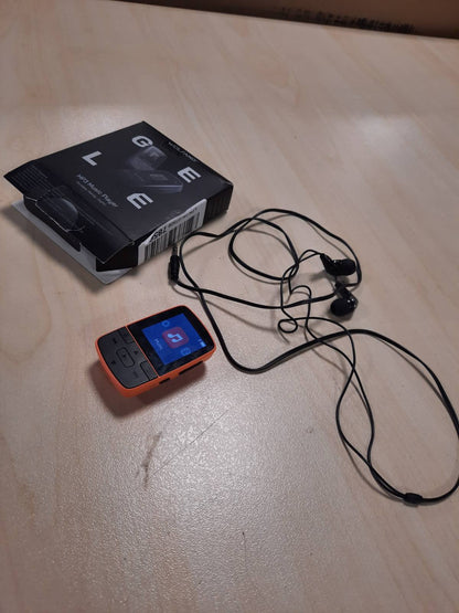 273403 - WOLFANG MP3 PLAYER me Bluetooth 5.2, Sport Clip, Madhësi Mini, Pesha 28.3 g, Radio FM HiF, Regjistrues Zëri, Kufje të Përfshira, Portokalli