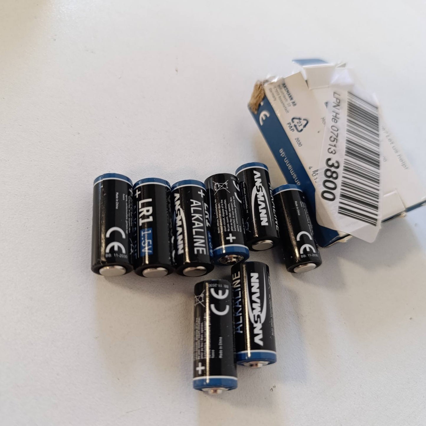 274415 - ANSMANN Bateri Alkaline LR1 (Pako me 8), 1.5V për Kalkulatorë Xhepi, Ora Muri, Hapëse Derash Garazhi me Telekomandë, Bateri të Njëpërdorshme