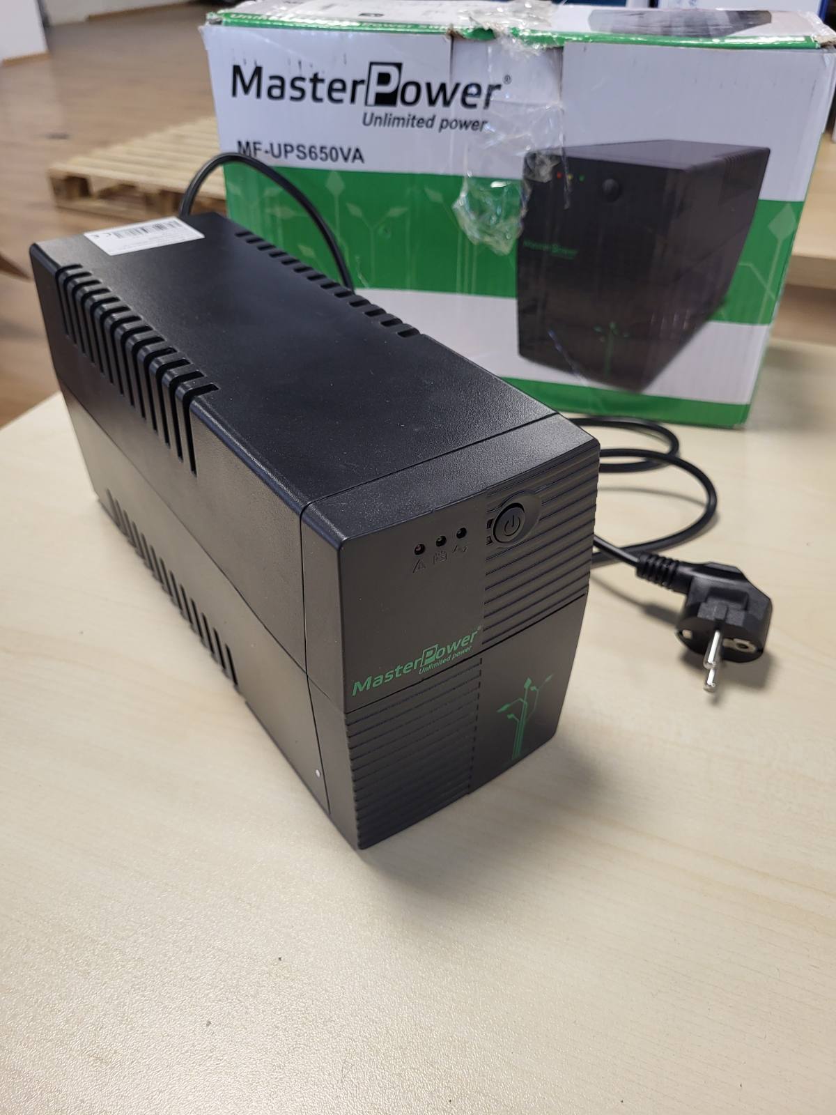 272936 - MASTER POWER Sistem Furnizimi me Energji të Pandërprerë (UPS) 650 VA, Tension Daljeje Konstant 360W, 2 Priza Schuko