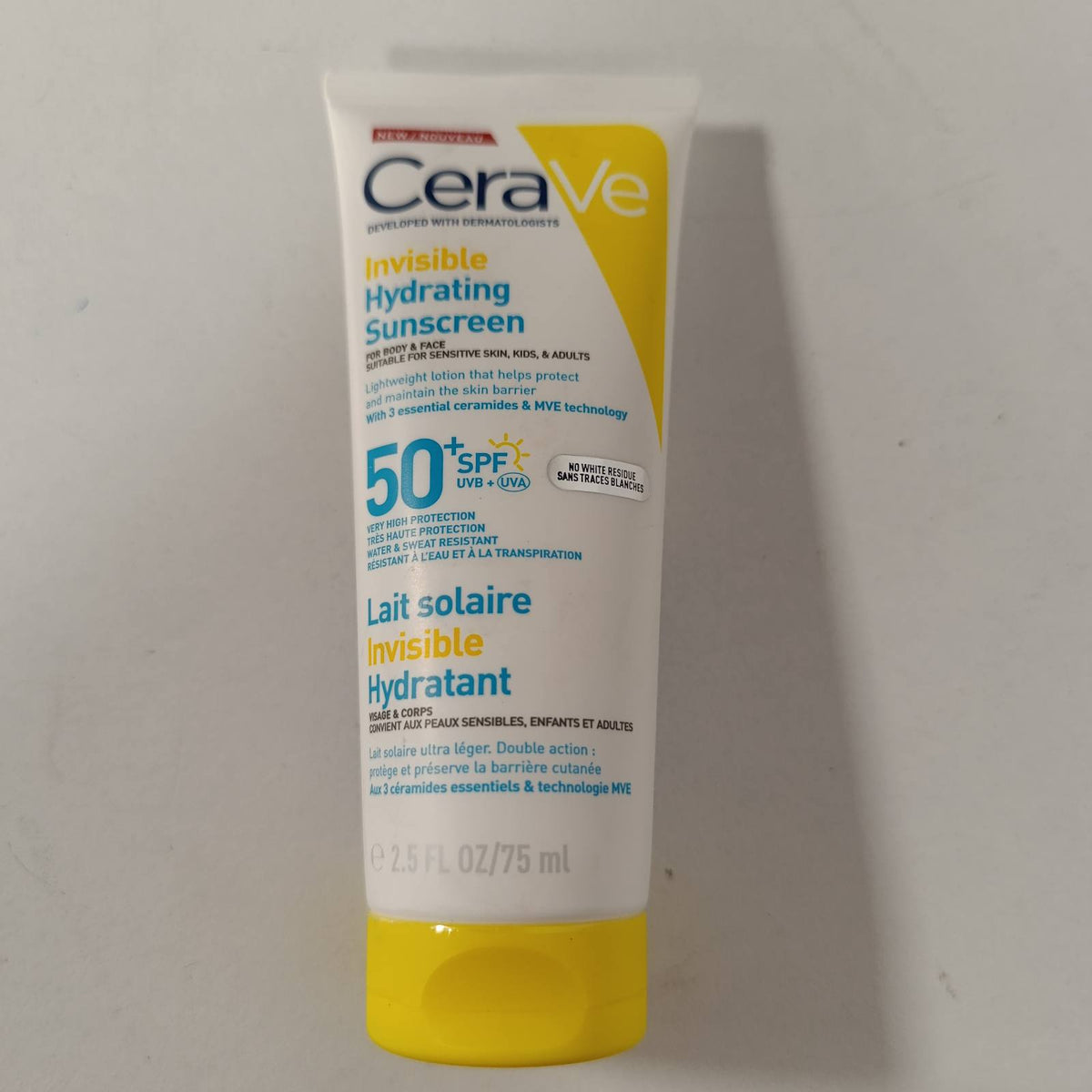 297478 - CERAVE Locion mbrojtës nga dielli Invisible 24h SPF50+, për fëmijë dhe të rritur, hipoalergjik, 3 ceramide, rezistent ndaj ujit