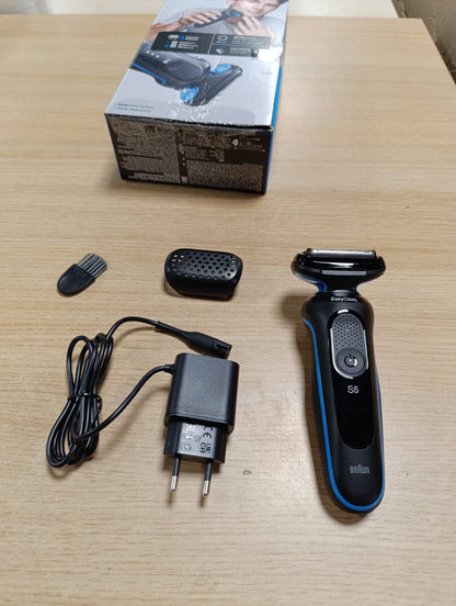 315364 - Makinë rroje elektrike Seria 5, 51-B1000s, Blu, pa tel, prerëse mjekre, bateri 50-minutëshe, rezistente ndaj ujit, 1 aksesor