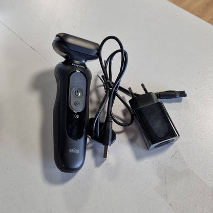 301657 - BRAUN Makinë rroje elektrike për meshkuj Series 5 52-N1000SI, e zezë, e papërshkueshme nga uji, 2 mënyra rrojeje, set dhuratë me furçë pastrimi