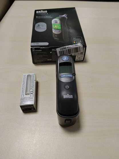 301756 - BRAUN Termometër veshi ThermoScan 7, Teknologjia e saktësisë së moshës, ekran dixhital me kodim ngjyrash, i përshtatshëm për foshnjat dhe fëmijët e vegjël