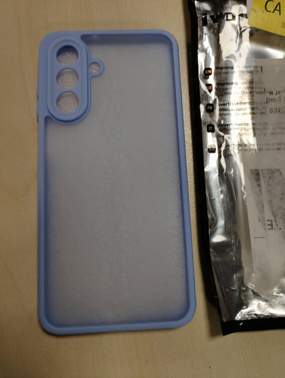 274730 - ivoler Mbrojtëse mat për Samsung Galaxy A17 4G/5G, Mbrojtje kundër goditjeve të gradës ushtarake, Mbrojtëse transparente e pasme, Mbrojtëse e hollë e fortë PC kundër gërvishtjeve dhe gjurmëve të gishtave, Blu e çelët