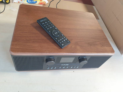 272668 - PURE KLASSIEK C-D6, Sistem muzikor (CD player, DAB+/FM, Bluetooth, AUX, USB, alarm, kohëmatës gjumi), kafe e zezë/arre