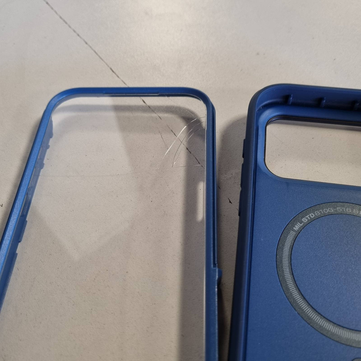 299322 - i-BLASON Ares - Mbrojtëse për iPhone 17 Pro Max me mbështetëse, e pajtueshme me MagSafe, Mbrojtëse ekrani prej qelqi të zbutur, Butoni i kontrollit të kamerës, Mbrojtje e gradës ushtarake, mbrojtëse e plotë e trupit, Azure
