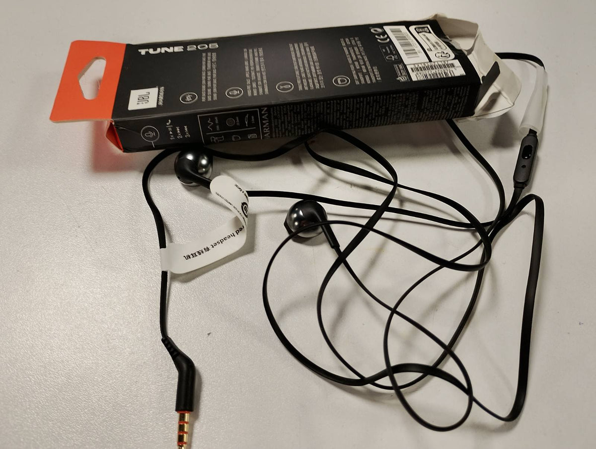 299592 - JBL Kufje Tune 205 me tel, Tingull JBL Pure Bass, Mikrofon, Të Zeza