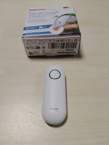 302071 - Beurer BiteX Original Insect Bite Healer BR 60, stilolaps ngrohës për pickimin e mushkonjave për trajtimin e pickimeve dhe pickimeve të insekteve, shërues elektrik i pickimeve, vegël pushimi, lehtëson kruajtjen, 9.8 x 3.5 x 1.9 cm