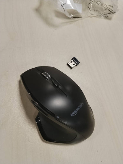 320116 - AMAZON BASICS Maus pa tel ergonomik, lëvizje të shpejtë, madhësi normale, i zi