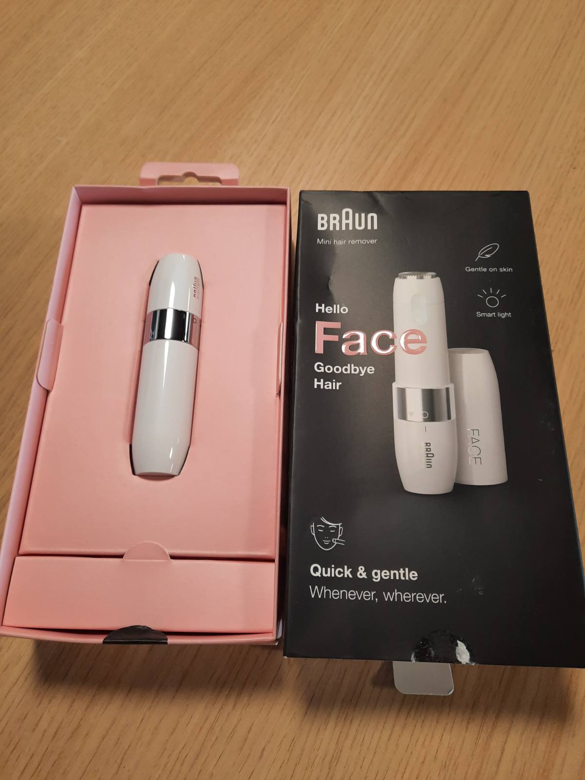 300753 - BRAUN Depilues Face Mini FS1000, Depilues elektrik për fytyrën, Përdorim gjatë lëvizjes, Smartlight, E bardhë