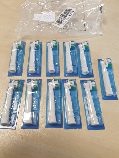 289583 - ORAL-B Koka Furçash Dhëmbësh Elektrike Professional 3D, me fije në formë X dhe kupë unike për zbardhjen e dhëmbëve, pako me 11 furça dhëmbësh