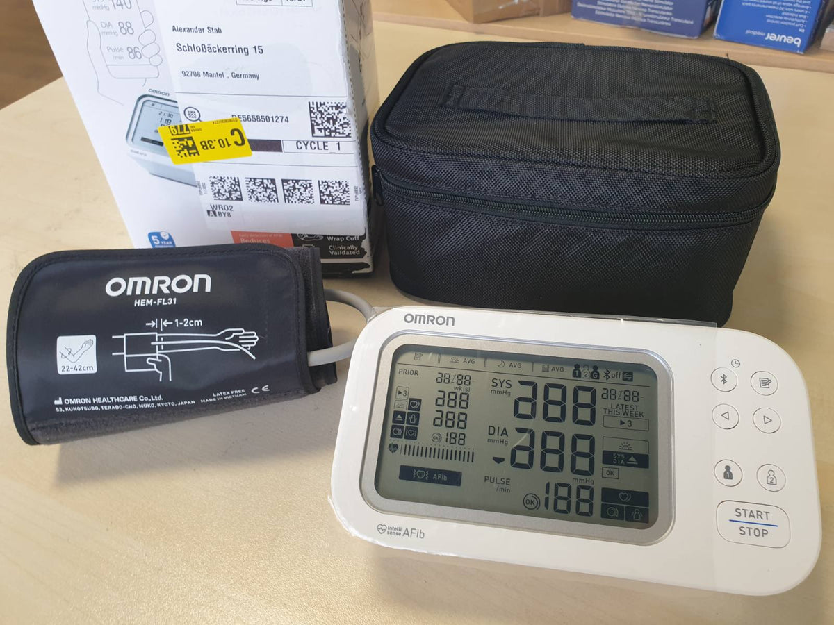 302761 - OMRON Monitorues i tensionit të gjakut X7 Smart AFib, për krahun e sipërm, 2 përdorues, 22-42 cm