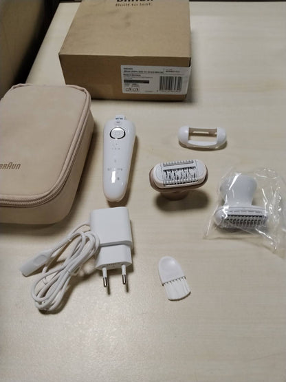 296534 - Braun Depilator elektrik për femra Silk Epil 9, 9-041 3D, i bardhë dhe i artë