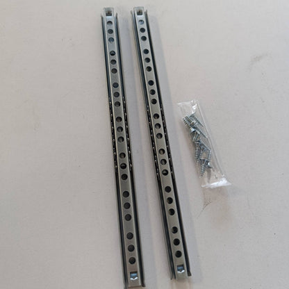 289254 - HELPMATE Rrëshqitëse sirtari me kanal 17 mm, gjatësi 246 mm, 1 palë (2 copë), çelik i galvanizuar, argjend, përfshin pajisjet e montimit