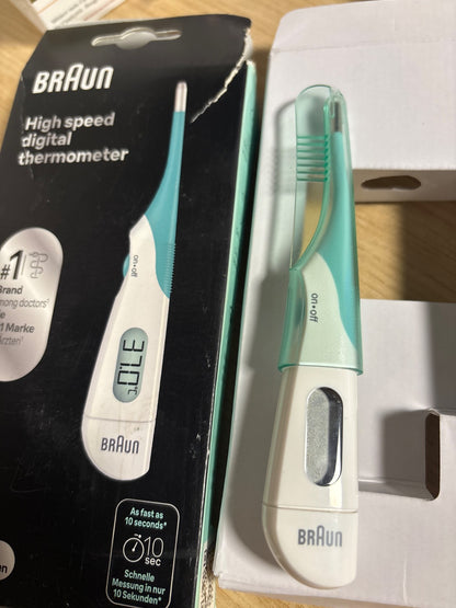 318660 - BRAUN Termometër dixhital PRT1000 me shpejtësi të lartë, shkop dixhital për oral, rektal ose nën sqetull, i përshtatshëm për foshnje dhe fëmijë