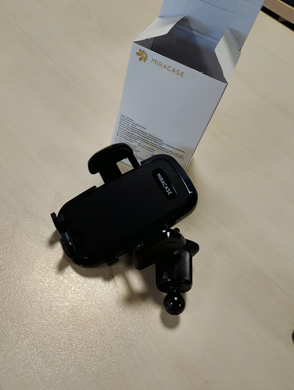 273920 - MIRACASE Mbajtëse Telefoni për Makinë për Vrimën e Ajrit, Rrotullim 360°, E Përputhshme me të Gjithë Telefonat